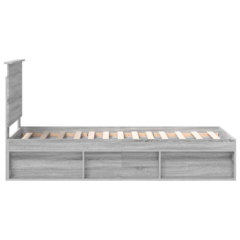 Casa si Gradina - Mobilier - Paturi si accesorii - Paturi - Cadru de pat Gri Sonoma 75 x 190 cm Lemn de pin masiv - Infinity.ro