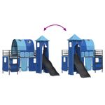 Casa si Gradina - Mobilier - Paturi si accesorii - Paturi - Cadru de pat inalt pentru copii cu perdele, arc, tobogan, turn - Infinity.ro