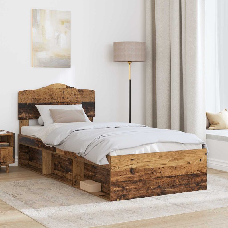 Casa si Gradina - Mobilier - Paturi si accesorii - Paturi - Cadru de pat Lemn vechi 75 x 190 cm Lemn de pin masiv - Infinity.ro