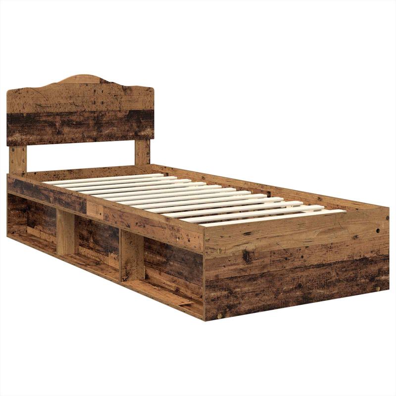 Casa si Gradina - Mobilier - Paturi si accesorii - Paturi - Cadru de pat Lemn vechi 75 x 190 cm Lemn de pin masiv - Infinity.ro