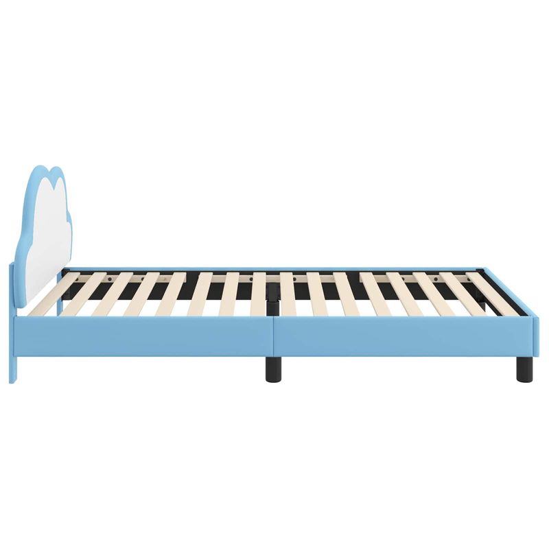 Casa si Gradina - Mobilier - Paturi si accesorii - Paturi - Cadru de pat pentru copii cu spatar albastru 90 x 200 cm PU - Infinity.ro