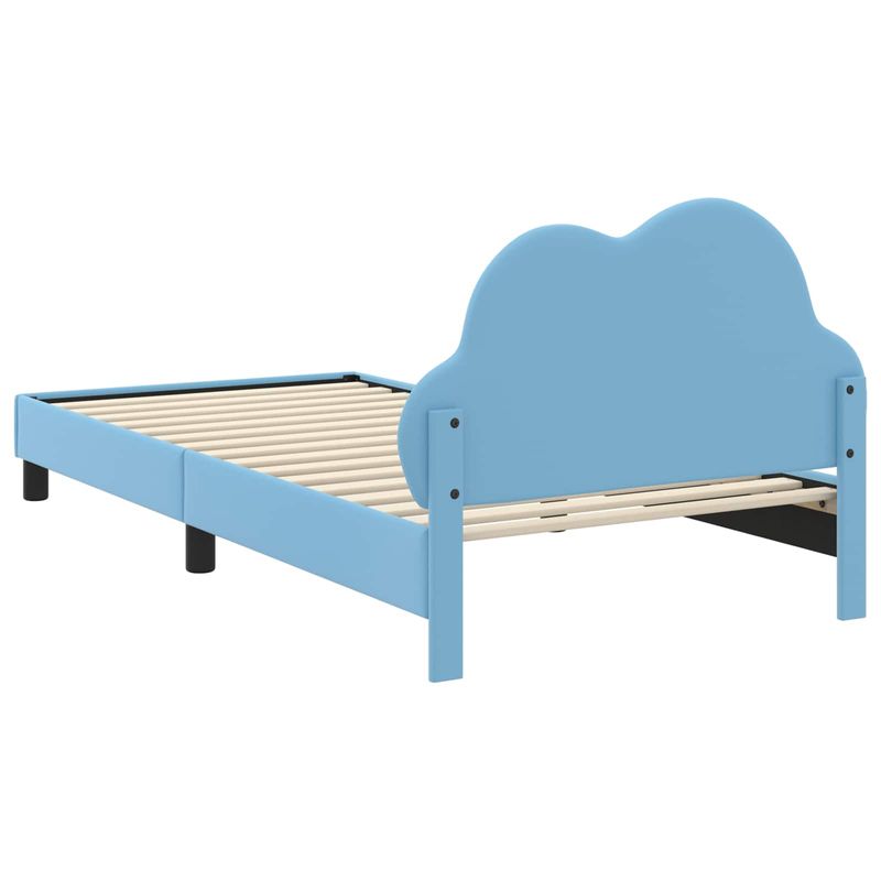 Casa si Gradina - Mobilier - Paturi si accesorii - Paturi - Cadru de pat pentru copii cu spatar albastru 90 x 200 cm PU - Infinity.ro