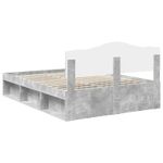 Casa si Gradina - Mobilier - Paturi si accesorii - Paturi - Cadru de pat Gri Concret 150 x 200 cm Lemn de pin masiv - Infinity.ro