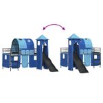 Casa si Gradina - Mobilier - Paturi si accesorii - Paturi - Cadru de pat inalt pentru copii cu perdele, arc, tobogan, turn - Infinity.ro