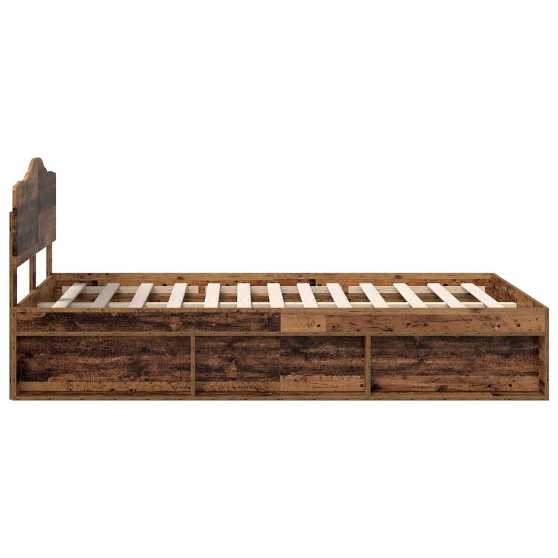 Casa si Gradina - Mobilier - Paturi si accesorii - Paturi - Cadru de pat Lemn vechi 135 x 190 cm Lemn de pin masiv - Infinity.ro