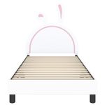 Casa si Gradina - Mobilier - Paturi si accesorii - Paturi - Cadru de pat pentru copii cu spatar Alb 90 x 200 cm PU - Infinity.ro