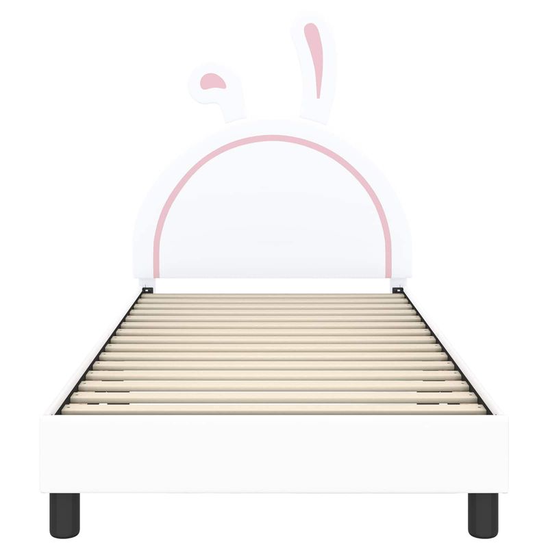 Casa si Gradina - Mobilier - Paturi si accesorii - Paturi - Cadru de pat pentru copii cu spatar Alb 90 x 200 cm PU - Infinity.ro