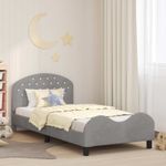 Casa si Gradina - Mobilier - Paturi si accesorii - Paturi - Cadru de pat pentru copii cu spatar Gri deschis 80 x 200 cm - Infinity.ro