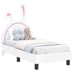 Casa si Gradina - Mobilier - Paturi si accesorii - Paturi - Cadru de pat pentru copii cu spatar Alb 70 x 140 cm PU - Infinity.ro