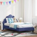 Casa si Gradina - Mobilier - Paturi si accesorii - Paturi - Cadru de pat pentru copii cu spatar Albastru Politie - Infinity.ro