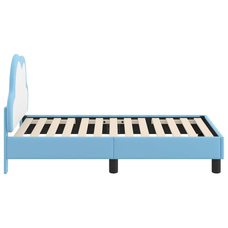Casa si Gradina - Mobilier - Paturi si accesorii - Paturi - Cadru de pat pentru copii cu spatar albastru 70 x 140 cm PU - Infinity.ro