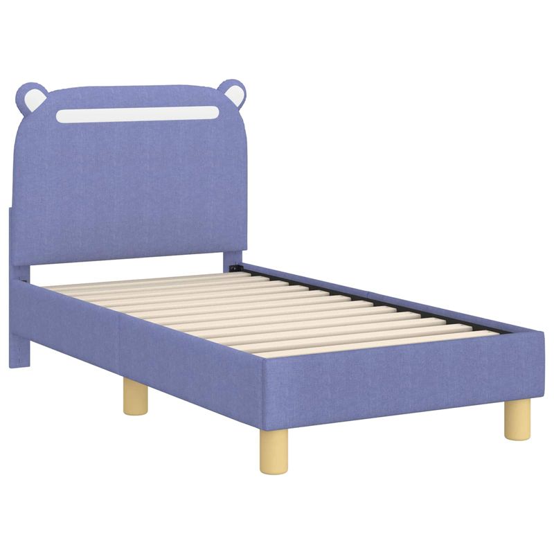 Casa si Gradina - Mobilier - Paturi si accesorii - Paturi - Cadru de pat pentru copii cu spatar Albastru Jeans 70 x 140 cm - Infinity.ro