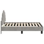 Casa si Gradina - Mobilier - Paturi si accesorii - Paturi - Cadru de pat pentru copii cu spatar Gri deschis 70 x 140 cm - Infinity.ro