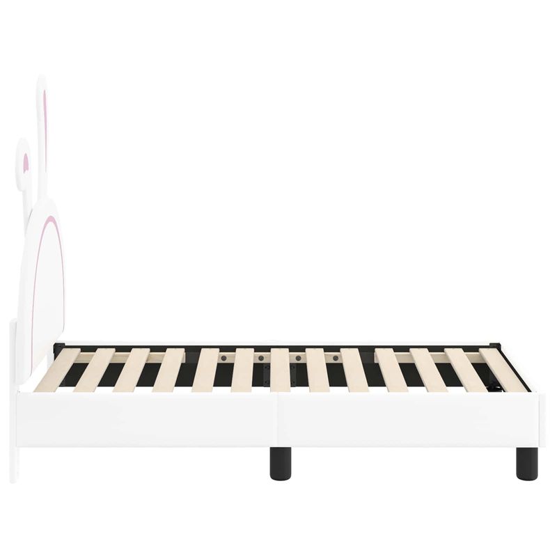 Casa si Gradina - Mobilier - Paturi si accesorii - Paturi - Cadru de pat pentru copii cu spatar Alb 70 x 140 cm PU - Infinity.ro