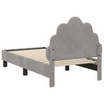 Casa si Gradina - Mobilier - Paturi si accesorii - Paturi - Cadru de pat pentru copii cu spatar Gri deschis 70 x 140 cm - Infinity.ro