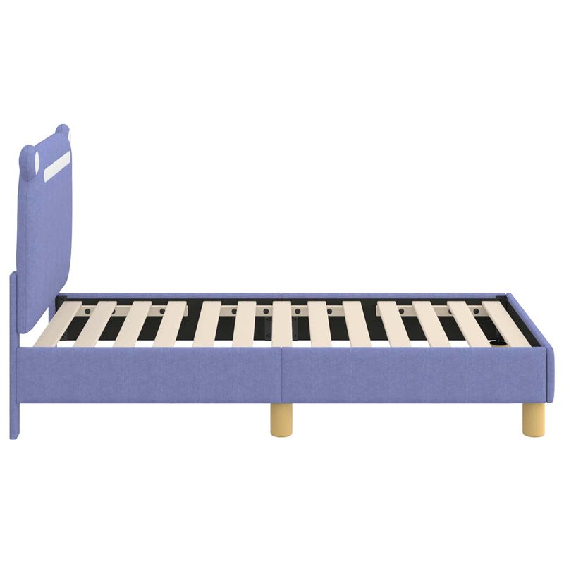 Casa si Gradina - Mobilier - Paturi si accesorii - Paturi - Cadru de pat pentru copii cu spatar Albastru Jeans 70 x 140 cm - Infinity.ro