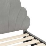 Casa si Gradina - Mobilier - Paturi si accesorii - Paturi - Cadru de pat pentru copii cu spatar Gri deschis 70 x 140 cm - Infinity.ro