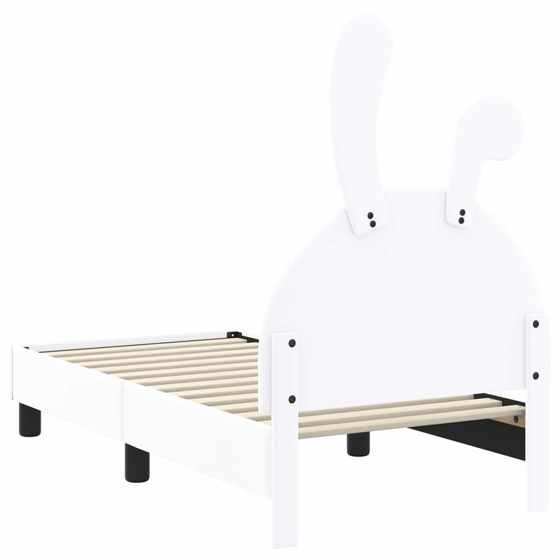 Casa si Gradina - Mobilier - Paturi si accesorii - Paturi - Cadru de pat pentru copii cu spatar Alb 70 x 140 cm PU - Infinity.ro