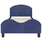 Casa si Gradina - Mobilier - Paturi si accesorii - Paturi - Cadru de pat pentru copii cu spatar Albastru Politie - Infinity.ro