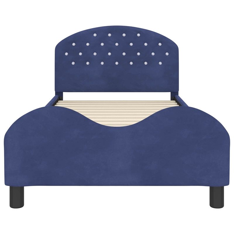 Casa si Gradina - Mobilier - Paturi si accesorii - Paturi - Cadru de pat pentru copii cu spatar Albastru Politie - Infinity.ro