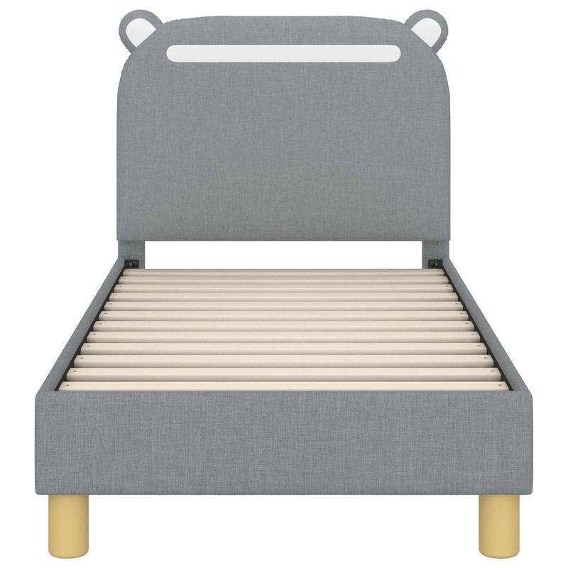 Casa si Gradina - Mobilier - Paturi si accesorii - Paturi - Cadru de pat pentru copii cu spatar Gri deschis 70 x 140 cm - Infinity.ro