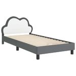 Casa si Gradina - Mobilier - Paturi si accesorii - Paturi - Cadru de pat pentru copii cu spatar Gri deschis 90 x 190 cm PU - Infinity.ro