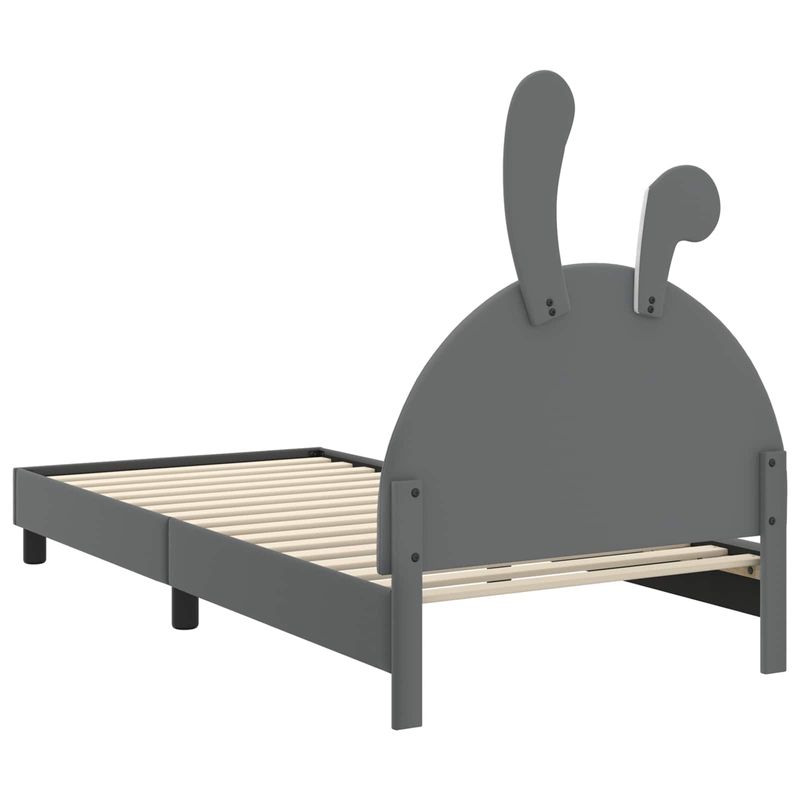 Casa si Gradina - Mobilier - Paturi si accesorii - Paturi - Cadru de pat pentru copii cu spatar Gri deschis 90 x 200 cm PU - Infinity.ro