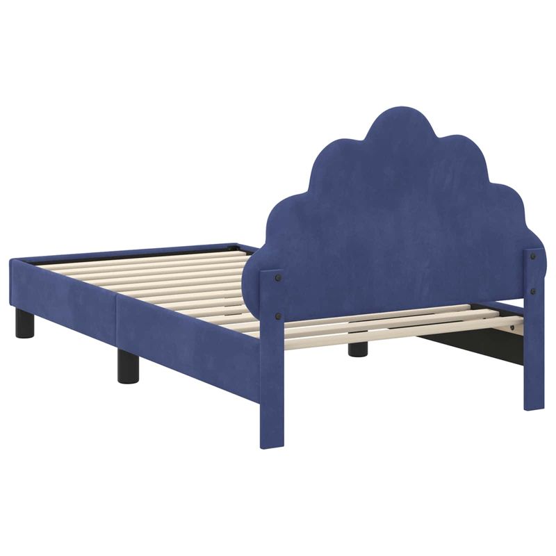 Casa si Gradina - Mobilier - Paturi si accesorii - Paturi - Cadru de pat pentru copii cu spatar Albastru Politie - Infinity.ro