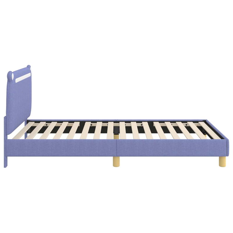 Casa si Gradina - Mobilier - Paturi si accesorii - Paturi - Cadru de pat pentru copii cu spatar Albastru Jeans 90 x 190 cm - Infinity.ro