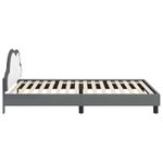 Casa si Gradina - Mobilier - Paturi si accesorii - Paturi - Cadru de pat pentru copii cu spatar Gri deschis 90 x 190 cm PU - Infinity.ro