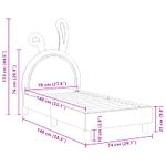 Casa si Gradina - Mobilier - Paturi si accesorii - Paturi - Cadru de pat pentru copii cu spatar Alb 70 x 140 cm PU - Infinity.ro