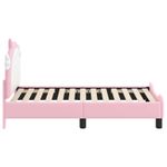 Casa si Gradina - Mobilier - Paturi si accesorii - Paturi - Cadru de pat pentru copii cu spatar Roz 70 x 140 cm PU - Infinity.ro