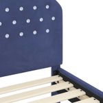 Casa si Gradina - Mobilier - Paturi si accesorii - Paturi - Cadru de pat pentru copii cu spatar Albastru Politie - Infinity.ro
