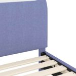 Casa si Gradina - Mobilier - Paturi si accesorii - Paturi - Cadru de pat pentru copii cu spatar Albastru Jeans 90 x 190 cm - Infinity.ro