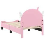 Casa si Gradina - Mobilier - Paturi si accesorii - Paturi - Cadru de pat pentru copii cu spatar Roz 70 x 140 cm PU - Infinity.ro