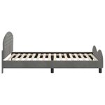 Casa si Gradina - Mobilier - Paturi si accesorii - Paturi - Cadru de pat pentru copii cu spatar Gri inchis 90 x 190 cm - Infinity.ro