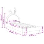 Casa si Gradina - Mobilier - Paturi si accesorii - Paturi - Cadru de pat pentru copii cu spatar Gri deschis 90 x 200 cm PU - Infinity.ro