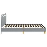 Casa si Gradina - Mobilier - Paturi si accesorii - Paturi - Cadru de pat pentru copii cu spatar Gri deschis 90 x 190 cm - Infinity.ro