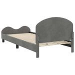 Casa si Gradina - Mobilier - Paturi si accesorii - Paturi - Cadru de pat pentru copii cu spatar Gri inchis 90 x 190 cm - Infinity.ro