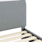 Casa si Gradina - Mobilier - Paturi si accesorii - Paturi - Cadru de pat pentru copii cu spatar Gri deschis 90 x 190 cm - Infinity.ro