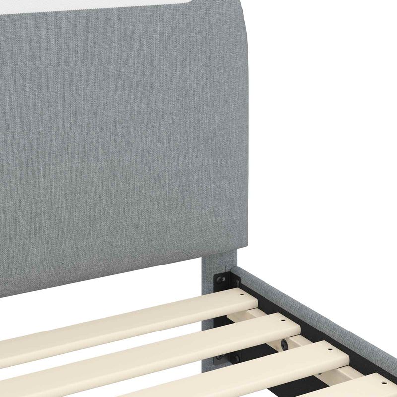 Casa si Gradina - Mobilier - Paturi si accesorii - Paturi - Cadru de pat pentru copii cu spatar Gri deschis 90 x 190 cm - Infinity.ro