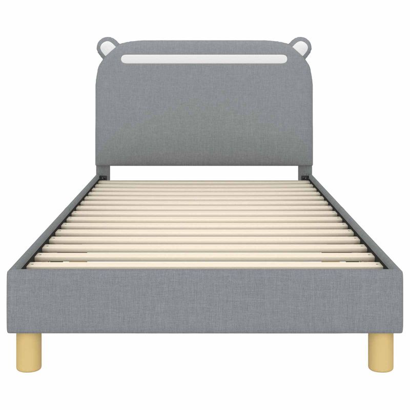 Casa si Gradina - Mobilier - Paturi si accesorii - Paturi - Cadru de pat pentru copii cu spatar Gri deschis 80 x 200 cm - Infinity.ro