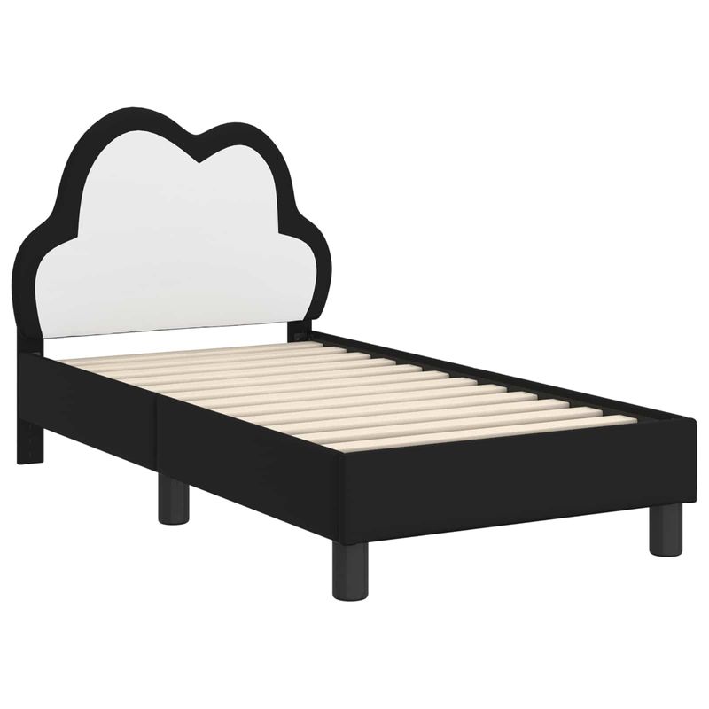 Casa si Gradina - Mobilier - Paturi si accesorii - Paturi - Cadru de pat pentru copii cu spatar Negru 70 x 140 cm PU - Infinity.ro