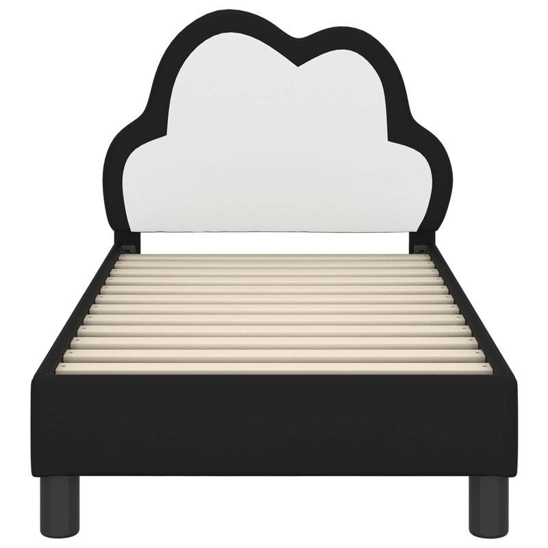 Casa si Gradina - Mobilier - Paturi si accesorii - Paturi - Cadru de pat pentru copii cu spatar Negru 70 x 140 cm PU - Infinity.ro