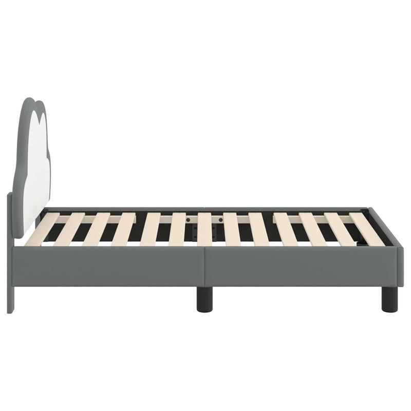 Casa si Gradina - Mobilier - Paturi si accesorii - Paturi - Cadru de pat pentru copii cu spatar Gri deschis 70 x 140 cm PU - Infinity.ro