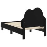 Casa si Gradina - Mobilier - Paturi si accesorii - Paturi - Cadru de pat pentru copii cu spatar Negru 70 x 140 cm PU - Infinity.ro