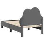 Casa si Gradina - Mobilier - Paturi si accesorii - Paturi - Cadru de pat pentru copii cu spatar Gri deschis 70 x 140 cm PU - Infinity.ro