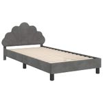 Casa si Gradina - Mobilier - Paturi si accesorii - Paturi - Cadru de pat pentru copii cu spatar Gri inchis 80 x 200 cm - Infinity.ro