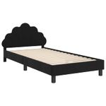 Casa si Gradina - Mobilier - Paturi si accesorii - Paturi - Cadru de pat pentru copii cu spatar Negru 90 x 190 cm Catifea - Infinity.ro