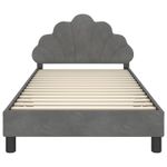 Casa si Gradina - Mobilier - Paturi si accesorii - Paturi - Cadru de pat pentru copii cu spatar Gri inchis 80 x 200 cm - Infinity.ro